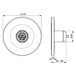 Hansa Varox Pro Fertigmontageset für Brausebatterie, Rosette rund, Chrom, 40559183... HANSA-40559183 4057304003721 (Abb. 1)