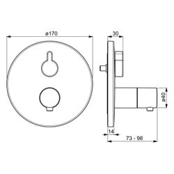 Hansa Varox Pro Fertigmontageset für Brausebatterie, Rosette rund, Chrom, 40579083... HANSA-40579083 4057304003769 (Abb. 1)