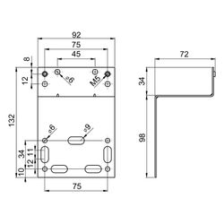 Hansa Matrix Montageplatte, abgewinkelt, 44050100... HANSA-44050100 4015474257535 (Abb. 1)