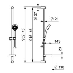 Hansa Viva Wandstangengarnitur 4415 3-strahlig DN15 Chrom... HANSA-44150130 4015474238831 (Abb. 1)