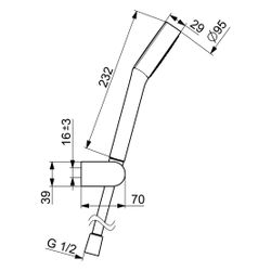 Hansa Viva Handbrausegarnitur 4417 1-strahlig Chrom... HANSA-44170310 4015474287204 (Abb. 1)