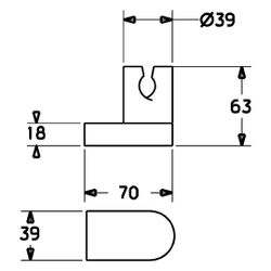 Hansa Viva Wandhalter, Chrom, 44240100... HANSA-44240100 4015474239043 (Abb. 1)