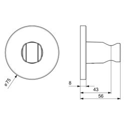 Hansa Living Wandhalter 4444 Rosette rund Chrom... HANSA-44440163 4057304007927 (Abb. 1)