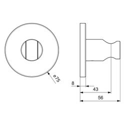 Hansa Wandhalter 4444 Rosette rund Chrom... HANSA-44440173 4015474250314 (Abb. 1)