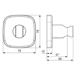 Hansa Living Wandhalter rund 4444 Rosette soft edge Chrom... HANSA-44440193 4057304007910 (Abb. 1)
