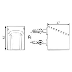 Hansa Wandhalter Handbrause, Chrom, 44450100... HANSA-44450100 4057304002601 (Abb. 1)