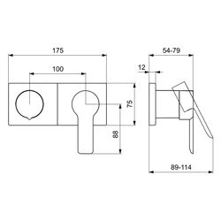 Hansa Ligna Einhebelmischer Fertigmontageset für Wanne/Brause, Rosette eckig, 4.0 Platt... HANSA-44559583 4057304014871 (Abb. 1)