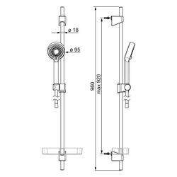 Hansa BasicJet Wandstangengarnitur, 3-strahlig, Matt-Schwarz, 4467013333... HANSA-4467013333 4057304015694 (Abb. 1)