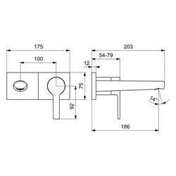 Hansa Ronda Einhebel-Fertigmontageset für Waschtischbatterie, Rosette eckig, Ausladung ... HANSA-44882183 4057304014796 (Abb. 1)
