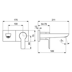 Hansa Ligna Einhebelmischer Fertigmontageset für Waschtischbatterie 4489 Rosette eckig ... HANSA-44892183 4057304014772 (Abb. 1)