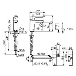 Hansa Clinica Einhebel-Waschtischbatterie, Bügelhebel 3V, Bluetooth, Chrom, 45252209... HANSA-45252209 4057304019630 (Abb. 1)