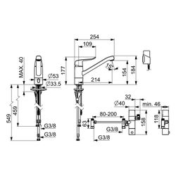Hansa Care Einhebel-Küchenarmatur, 3V, Bluetooth, Ausladung 214mm, Chrom, 46132209... HANSA-46132209 4057304019654 (Abb. 1)