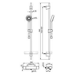 Hansa Micra Renovierungsset Brausebatterie mit Brausegarnitur, DN 15, Chrom, 48150171... HANSA-48150171 4057304003493 (Abb. 1)