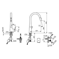 Hansa Designo Einhebelmischer Küchenarmatur mit Spülmaschinenventil Style 5137 3V Ausla... HANSA-51372283 4057304007101 (Abb. 1)