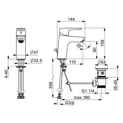 Hansa Polo Waschtischbatterie, Chrom, 5150229300676... HANSA-5150229300676 4057304004001 (Abb. 1)