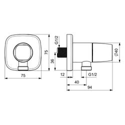Hansa Living Wandanschlussbogen 5157 Rosette soft edge G1/2 DN15 Chrom... HANSA-51570183 4057304007156 (Abb. 1)