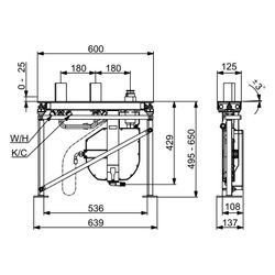 Hansa Compact Unterputz-Rohbauset Bade- und Brausearmatur, Rosette soft edge, DN 20, Ch... HANSA-53010300 4057304007194 (Abb. 1)