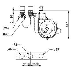 Hansa Unterputz-Rohbauset Bade- und Brausearmatur, DN 20, 53030300... HANSA-53030300 4057304007200 (Abb. 1)