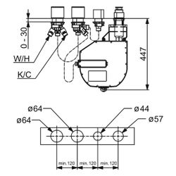 Hansa Unterputz-Rohbauset Bade- und Brausearmatur 4.0, Kartusche, DN 20, 53040300... HANSA-53040300 4057304007170 (Abb. 1)