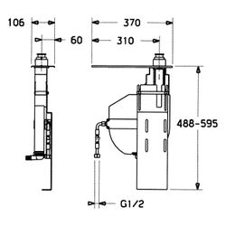 Hansa Rollbox für Schlauch, Unterputz, Einbaukörper, Fliesenrandmontage, Rückflussverhi... HANSA-53060300 4015474078499 (Abb. 1)