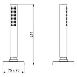 Hansa Stilo Handbrause, 1-strahlig, 75x75mm, DN 15, Chrom, 53549420... HANSA-53549420 4057304014666 (Abb. 1)