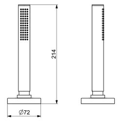Hansa Stilo Handbrause, 1-strahlig, 72mm, Chrom, 53549470... HANSA-53549470 4057304014659 (Abb. 1)