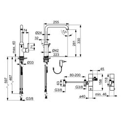 Hansa Vantis Style Einhebel-Küchenarmatur, Standmontage, Hybrid Bluetooth, 230/9V, Ma... HANSA-5421220933 4057304019906 (Abb. 1)