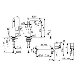 Hansa Vantis Style Einhebel-Waschtischarmatur, Standmontage, Hybrid Bluetooth, 3V, Ma... HANSA-5460220933 4057304020056 (Abb. 1)