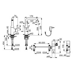 Hansa Vantis Style Einhebel-Waschtischbatterie, 230/9V, Bluetooth, Ausladung 147mm, Chr... HANSA-54652209 4057304017513 (Abb. 1)