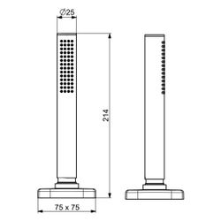 Hansa Stela Einhebel-Handbrause, Chrom, 57281000... HANSA-57281000 4057304015403 (Abb. 1)