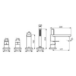 Hansa Stela Einhebel-Fertigmontageset für Wanne/Brause, Rosette soft edge, Chrom, 57302... HANSA-57302173 4057304015304 (Abb. 1)