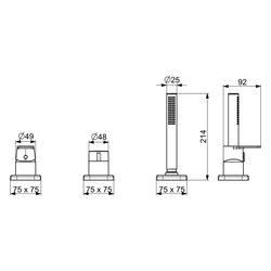 Hansa Stela Einhebel-Fertigmontageset für Wanne/Brause, Rosette soft edge, Chrom, 57319... HANSA-57319173 4057304015311 (Abb. 1)