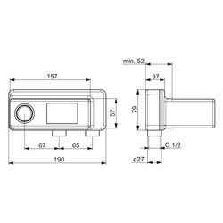 Hansa Vario Unterputz-Rohbauset Wandarmaturen 5786 DN15 4.0 Steuerpatrone... HANSA-57860200 4057304006678 (Abb. 1)