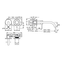 Hansa Public Einhebelmischer Fertigmontageset für Waschtischbatterie 5793 Rosette rund ... HANSA-57932171 4015474178953 (Abb. 1)