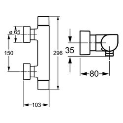 Hansa Tempra Brausebatterie Style 5841 DN15 Chrom... HANSA-58410101 4015474169920 (Abb. 1)