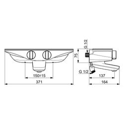 Hansa Emotion Wannenfüll- und Brausebatterie 5864 Ausladung 137mm DN15 Chrom/Grau... HANSA-5864217184 4057304008726 (Abb. 1)