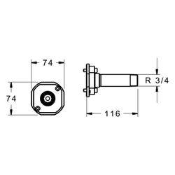 Hansa Spülstopfen, Messing, 59914185... HANSA-59914185 4057304000980 (Abb. 1)