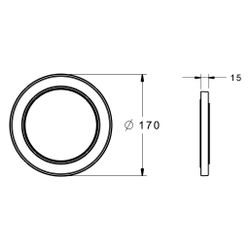 Hansa Verlängerungssatz, 15mm, Durchmesser 170mm, 59914191... HANSA-59914191 4057304000775 (Abb. 1)