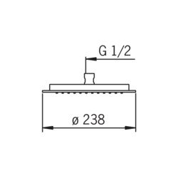 Hansa Kopfbrause, Durchmesser 238mm, Chrom, 59914277... HANSA-59914277 4057304000621 (Abb. 1)