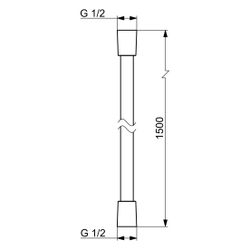 Hansa Schlauch, Länge 150cm, Weiß, 59914460... HANSA-59914460 4057304005701 (Abb. 1)