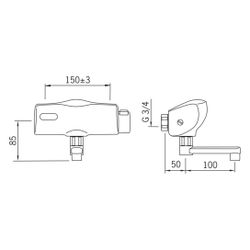 Hansa Electra Waschtischbatterie, 6V Ausladung 100mm, DN 15, Chrom, 64462201... HANSA-64462201 4015474277182 (Abb. 1)