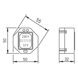 Hansa Transformator, 230/12VDC, 1A, 64990100... HANSA-64990100 4015474273320 (Abb. 1)