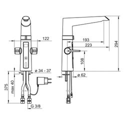 Hansa Fit Küchenarmatur, 230/5V, Ausladung 193mm, DN 15, Chrom, 65232213... HANSA-65232213 4015474273443 (Abb. 1)