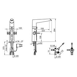 Hansa Fit Küchenarmatur mit Spülmaschinenventil 6524 230/5V Ausladung 193mm DN15 Chrom... HANSA-65242213 4015474273450 (Abb. 1)