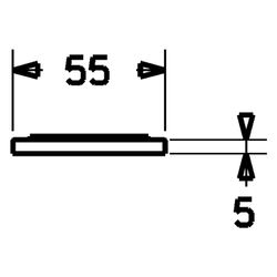 Hansa Living Rosette 6637 55x55mm Chrom... HANSA-66370000 4015474267916 (Abb. 1)