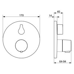 Hansa Living Fertigmontageset für Wanne/Brause 8114 Rosette rund DN15 Chrom... HANSA-81149552 4015474279018 (Abb. 1)