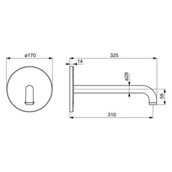 Hansa Electra Fertigset für Waschtisch-Batterie, Rosette rund, 3V, Bluetooth, Ausladung... HANSA-81802129 4057304016905 (Abb. 1)