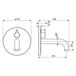 Hansa Electra Fertigset für Waschtisch-Batterie, Rosette rund, 3V, Bluetooth, Ausladung... HANSA-81812109 4057304016912 (Abb. 1)