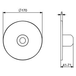 Hansa Fertigmontageset für einen Abgang, Wandmontage, Einhebelmischer, Rosette rund, ... HANSA-8261902081 4057304024511 (Abb. 1)