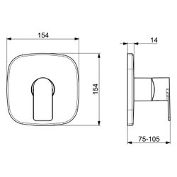 Hansa Stela Einhebelmischer Fertigset für Brause-Batterie 8785 Rosette soft edge Chrom... HANSA-87859173 4057304015267 (Abb. 1)